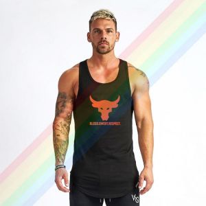Dark Red Brahma Bull Logo Project - Rock Comfortable Bodybuilding Tank Tops For Men Summer Gym Clothing Customized Vest Shirts