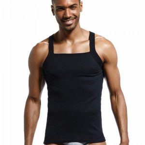 Men's Fashion Vest Home Sleep Casual Men Colete Cotton Tank Top  Solid Cotton Tank Tee Gay  Sexy Top Clothes Sleeveless Garme