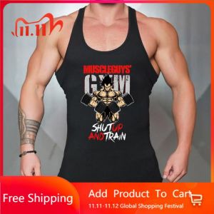 Brand Gym Fitness Men Clothing Bodybuilding Workout Fashion Tank Top Men Musculation Stringer Singlets Sleeveless Shirt Vest