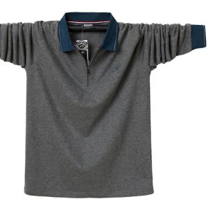 all in one place בגדי גברים Plus size 6XL-L 2021 Autumn Long Sleeve Solid Male Polo Shirt Brand Clothing New Men Polo Shirt Men Casual  Polo Shirts