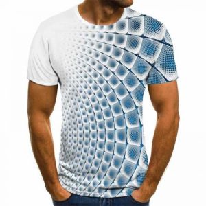 Summer New Men's 3D Printing Fashion O-neck Short-sleeved Trendy Casual T-shirt
