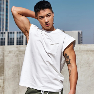 2021 New Loose Men's Waistcoat Sleeveless Shirt Gyms Fitness Vest Muscle Workout Bodybuilding Male Tank Top Sports Vest Cloth