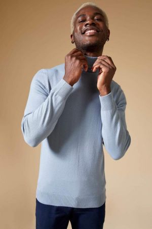 DeFacto Winter Man Tricot Slim Fit Turtleneck Knitwear Sweater Jumper Pullover Warm Casual Fashion New Season-R1124AZ21WN