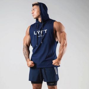 Sleeveless Hoodie Hooded Shirt Basketball Jersey Gym Top Men Men's Vest Sport Bodybuilding Men's Sports Shirts Top for F