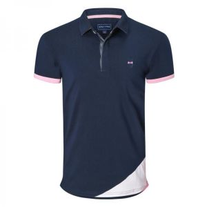 ONSALE New Men Short Sleeve Polo Shirt Mens Casual Embroidery Patchwork Cotton  homme Polo shirt  men solid tops PLUS 3XL