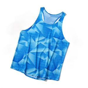 2021Summer New Men's Vest Sleeveless Loose Quick-drying Breathable Running Training Fitness Sports Vest Tank Tops Mens Clothi