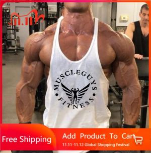 Workout Clothing Fitness Top Men Gym Tank Top Mens Bodybuilding Brand Vest Muscle Sleeveless Singlets Fashion Sports Shirt