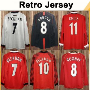 Camisas de manga larga para hombre, camisas clásicas Retro, de BECKHAM, SOLSKJAER, SCHOLES FERDINAND ROONEY CHICHARITO, 86, 92