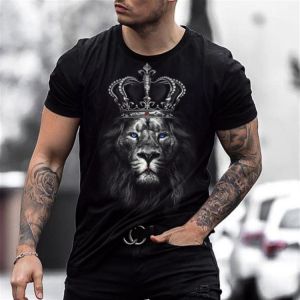 Summer New Trend Men's 3D Printing Fashion Street Style Casual Sports Round Neck Short-sleeved T-shirt