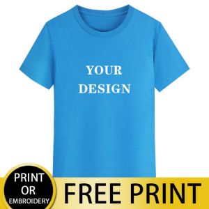 Cust 2021 Summer New Style 180g100% Cotton Fabric T-shirt Customized Logo Embroidery Logo High Quality Solid Color Loose T-shirt