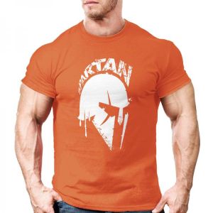 Best Seller Customized Men's T Shirt Spartan Helmet Printed Good Review Gym Fitness Breathable Oversized T-shirt Dropshipping