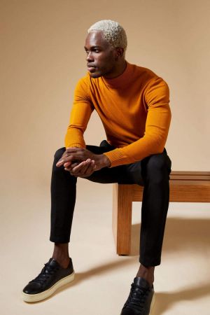DeFacto Winter Man Tricot Slim Fit Turtleneck Knitwear Sweater Jumper Pullover Warm Casual Fashion New Season-R1127AZ21WN