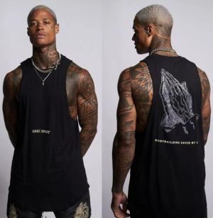 Men casual Fashion O-Neck sleeveless tank top Gyms Fitness Bodybuilding trainning vest Summer cool quick-drying clothing