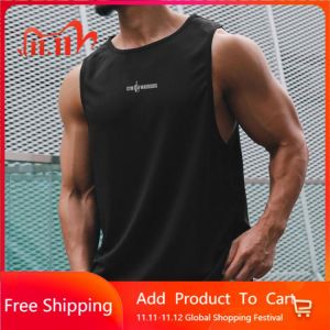New Mens Workout Mesh Casual Tank Top Fitness Summer Running Singlet Quick Dry Vest Clothing Bodybuilding Sport Sleeveless Shirt