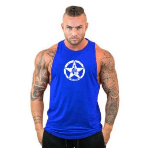 New Brand Fashion Cotton Sleeveless Shirts Tank Top Men Fitness Shirt Mens Singlet Bodybuilding Workout Gyms Vest Fitness Men