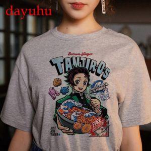 Kimetsu No Yaiba T-shirt Men Cute Anime Demon Slayer Tshirt Unisex Kawaii Manga Graphic T Shirt  Funny Cartoon Hip Hop Tees Male