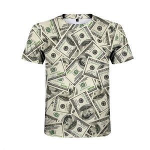 New product dollar creative T-shirt men's hip-hop short-sleeved summer fashion T-shirt handsome personality casual men's