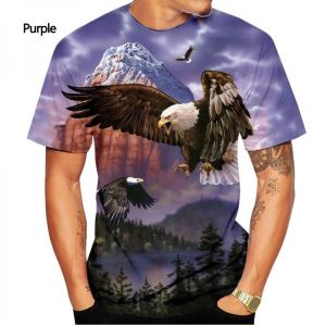 3d T-shirt Eagle Print men's and women's short-sleeved T-shirt fashion casual sweatshirt T-shirt