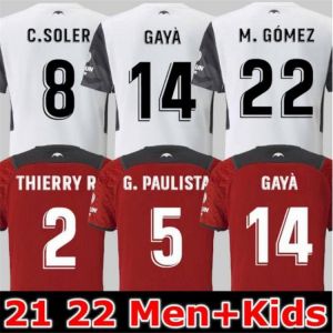 2021 22 valencia soccer jersey GUEDES GAMEIRO Florenzi RED WHITE  RODRIGO Gaya M.Gomez Men football shirts