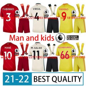 2021-2022 Top Quality Diogo J. FIRMINO 21 22 LiverpoolES Football Jerseys M. SALAH MANE FIRMINO VIRGIL KEITA THIAGO LFCs Shirt
