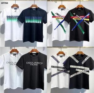 Dsquared2 Letter logo Unisex Men Women Couple Style Fashion Cotton Short sleeve Round neck T-shirt boyfriend gift Stitching