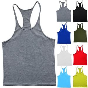 Men Tank Top Vest Summer Casual Sport Sleeveless Shirt Vest Fashion Bodybuilding Man Gym Workout Clothing Debardeur Homme