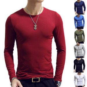 New Spring Men T-Shirt  Long Sleeve T Shirt Men O-Neck Fitness Jogging Tee Basic Running Homme Top Clothing Camiseta Hombre 2020