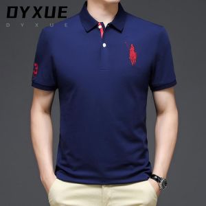High End New Fashion Brand Cotton 2021 Summer Big Horse Men Short Sleeve Polo Shirts Tops Embroidery Logo Mens Clothes Casual