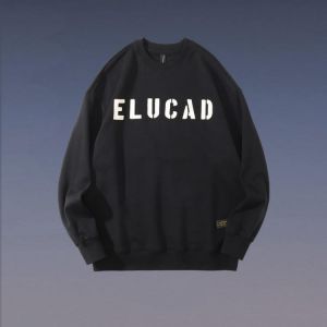 PL587 Spring Fall Men Hip Hop Casual Letter Print Pullovers Sweatshirts Trendy Street Couple Loose Bf Style Long Sleeve T-Shirts