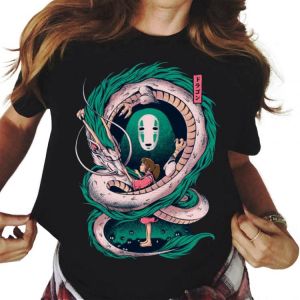 Spirited Away Hayao Miyazaki Kawaii Print T-shirt Graphic Tees Unisex Tops Tshirt for male comfortable men top tees