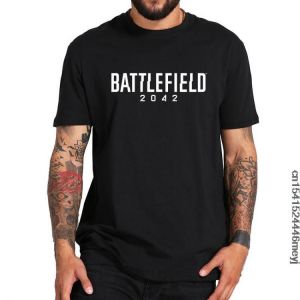 Battlefield 2042 T-shirt First-Person Shooter Video Game Lovers  Short Sleeve Summer Soft Crewneck 100% Cotton Shirt For Men