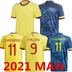 2021 Colombia Football jersey   men yellow jersey blue training suit sports short-sleeved T-shirt top