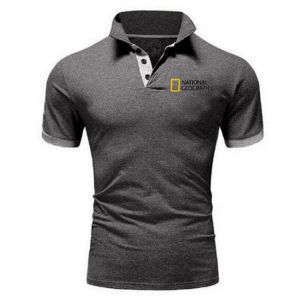 2021 High quality NATIONAL GEOGRAPHIC CHANNEL Polo classic brand Men Polo Shirt Men Casual solid Short Sleeve cotton polos