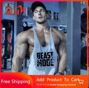 New Mens Fashion Gym Tank Top Fitness Clothing Mens Bodybuilding Tank Tops Summer Gym Clothing Sleeveless Vest Shirts Plus Size
