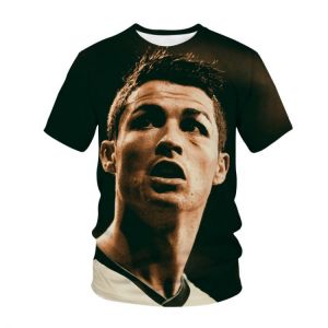 Cristiano Ronaldo 3D Print T-Shirt Football Star Streetwear Men Women Fashion Short Sleeve T Shirt CR7 Sportswear Tees Tops Male