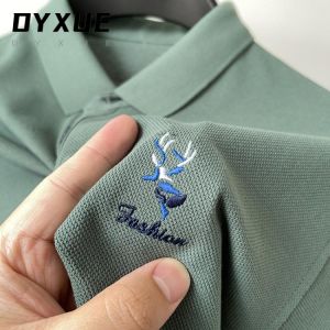 2021 summer polo shirt men's brand clothing cotton short sleeve business casual printing designer homme camisa breathable