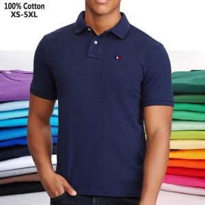 XS-5XL High Quality 100% Cotton Men's Short Sleeve Polos Shirts Casual Sportswear Polos Homme Fashion Clothing Male Lapel Top