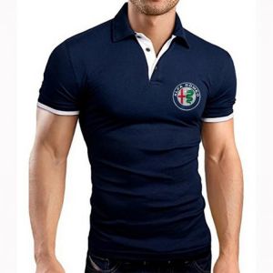 Latest 2021Summer Alfa Romeo Print Polo Shirts Men Short Sleeves  Comfortable Breathable Cotton Harajuku Classic High Street Tee