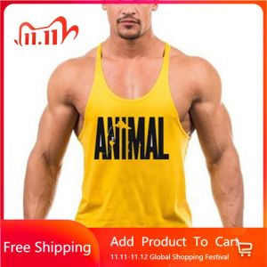 Brand Mens Casual Bodybuilding Fitness Top Men Gym Tank Top Clothing Vest Muscle Sleeveless Singlets Fashion Workout Sport Shirt