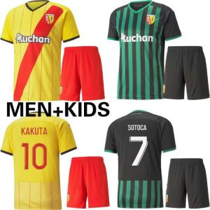 21 22 RC Lens aldult Kit soccer jerseys maillot de foot FOFANA GANAGO Kakuta Perez 2021 2022 Kids Kit RC Lens football Shirts