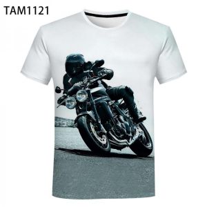 Motorcycle Rider 2021 Summer Leisure 3D Printing Men's And Women's Creative  T-Shirt Children's Breathable Hip Hop 