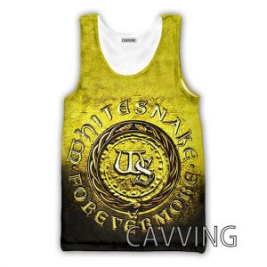 CAVVING 3D Printed  WHITESNAKE Band  Tank Tops Harajuku Vest  Summer Undershirt Shirts Streetwear for Men/women