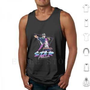 Star Platinum 80S Vibe Tank Tops Vest Jojos Bizarre Adventure Jjba Jotaro Star Platinum 80S 80S Vibe Neon Anime Geek