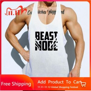 New Workout Men's Brand Gym Fitness Tank Top Muscle Fashion Sports Quick Dry Gym Clothing Mesh Bodybuilding Sleeveless Single