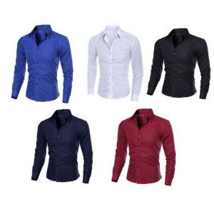 Top Quality Men Dress Shirt Non Iron Fashion Long Sleeve Business Formal Regular Fit Office Camisa Social Masculina