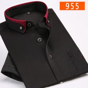 summer high quality new arrival fashion male Young Cotton formal casual men's shirt short sleeve super large plus size M-9XL