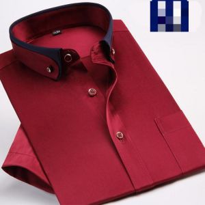 Business Young summer high quality new arrival fashion male formal casual men's shirt short sleeve super large plus size M-9X