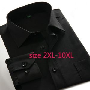 2019 New Arrival Fashion Men Grey Extra Large Loose Formal Casual Shirts Men Shirt Long Sleeve Plus Size 2X-5XL6XL7XL8XL9XL10XL