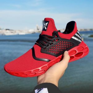 Men's Running Shoes Professional Outdoor Breathable Comfortable Fitness Shock absorption Trainer Sport Gym Sneaker 2019 Hot S