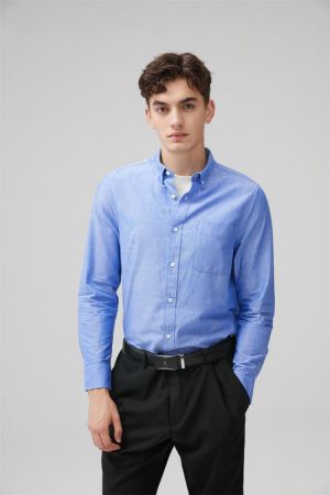 Top Quality Men Dress Shirt Non Iron Fashion Long Sleeve Business Formal Regular Fit Office Camisa Social  Smart Casual Shirts